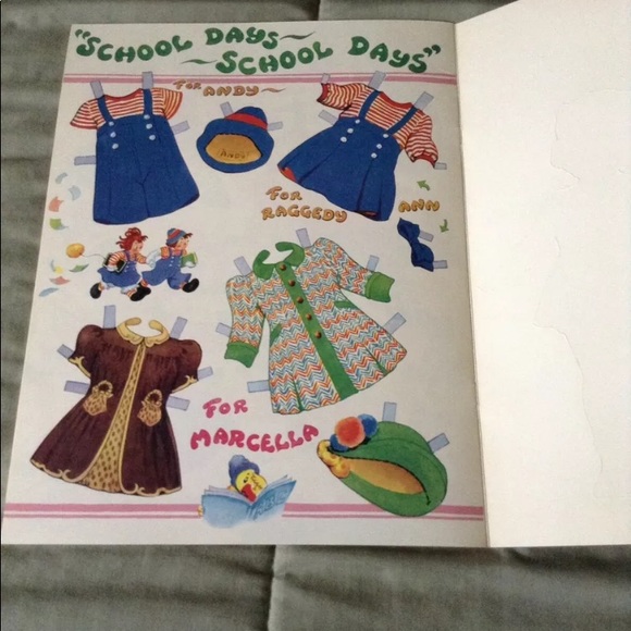 Raggedy Ann Paper Dolls 1995 B Shackman Uncut - Picture 4 of 5
